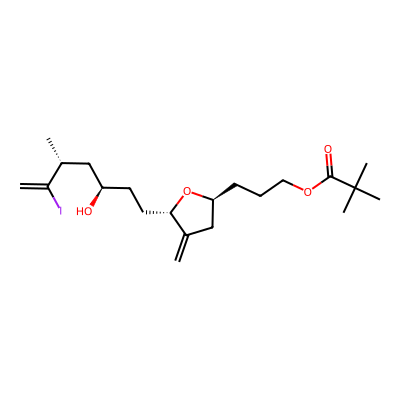 3-((2S,5S)-5-((3R,5R)-3-Hydroxy-6-iodo-5-methylhept-6-en-1-yl)-4-methylenetetrahydrofuran-2-yl)propyl pivalate