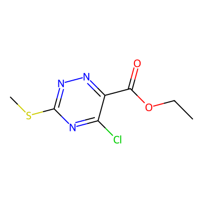 Ethyl 5-chloro-3-(methylthio)-1,2,4-triazine-6-carboxylate