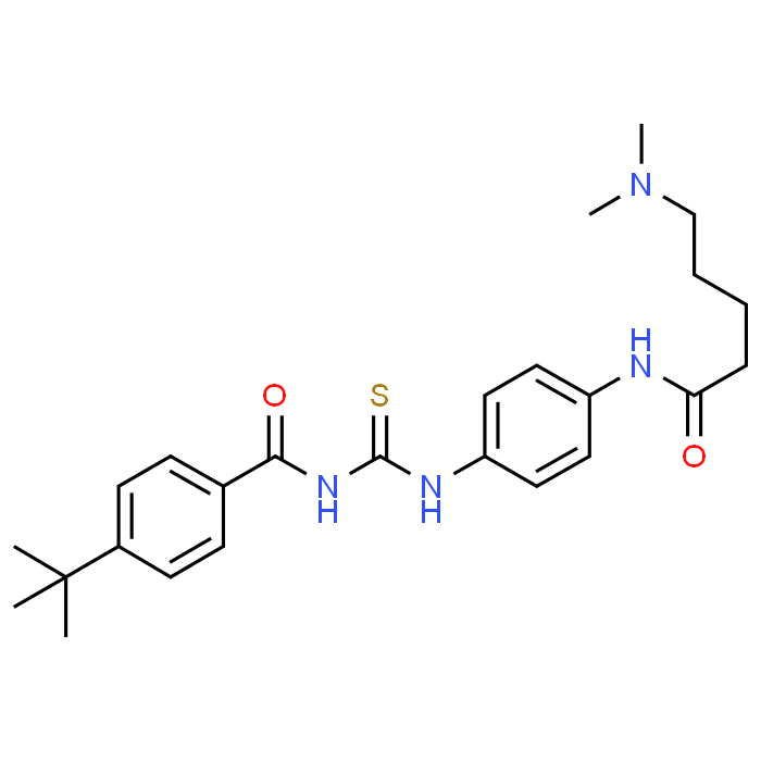 4-(tert-Butyl)-N-((4-(5-(dimethylamino)pentanamido)phenyl)carbamothioyl)benzamide