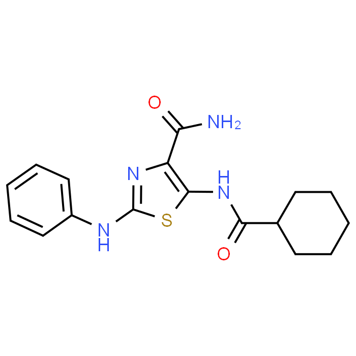 5-(Cyclohexanecarboxamido)-2-(phenylamino)thiazole-4-carboxamide