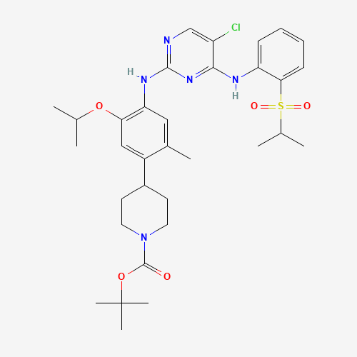 tert-Butyl 4-(4-((5-chloro-4-((2-(isopropylsulfonyl)phenyl)amino)pyrimidin-2-yl)amino)-5-isopropoxy-2-methylphenyl)piperidine-1-carboxylate