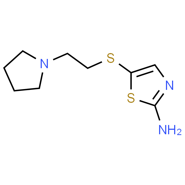 5-(2-(Pyrrolidin-1-yl)ethylthio)thiazol-2-amine
