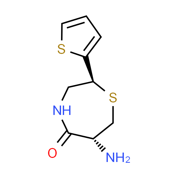 (2S,6R)-6-Amino-2-(thiophen-2-yl)-1,4-thiazepan-5-one