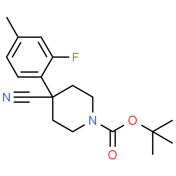 tert-Butyl 4-cyano-4-(2-fluoro-4-methylphenyl)piperidine-1-carboxylate