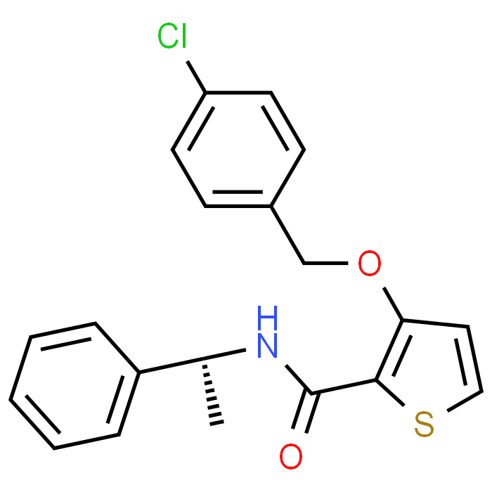 (S)-3-((4-Chlorobenzyl)oxy)-N-(1-phenylethyl)thiophene-2-carboxamide