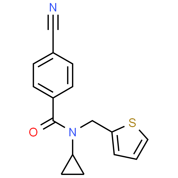 4-Cyano-N-cyclopropyl-N-(thiophen-2-ylmethyl)benzamide