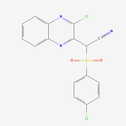 2-(4-Chlorobenzenesulfonyl)-2-(3-chloroquinoxalin-2-yl)acetonitrile