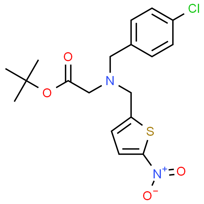 Tert-butyl 2-((4-chlorobenzyl)((5-nitrothiophen-2-yl)methyl)amino)acetate