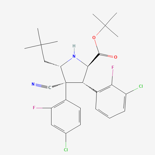 (2R,3S,4R,5S)-tert-butyl 3-(3-chloro-2-fluorophenyl)-4-(4-chloro-2-fluorophenyl)-4-cyano-5-neopentylpyrrolidine-2-carboxylate