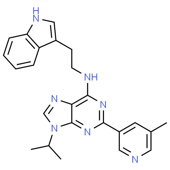 N-(2-(1H-Indol-3-yl)ethyl)-9-isopropyl-2-(5-methylpyridin-3-yl)-9H-purin-6-amine