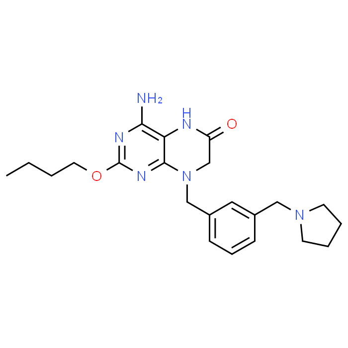 4-Amino-2-butoxy-8-(3-(pyrrolidin-1-ylmethyl)benzyl)-7,8-dihydropteridin-6(5H)-one