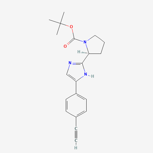 tert-Butyl (S)-2-(5-(4-ethynylphenyl)-1H-imidazol-2-yl)pyrrolidine-1-carboxylate