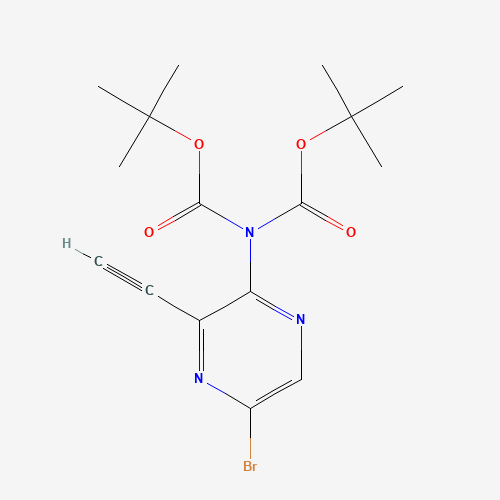 Ditert-butyl 5-bromo-3-ethynylpyrazin-2-ylcarbamate