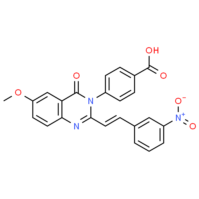 (E)-4-(6-Methoxy-2-(3-nitrostyryl)-4-oxoquinazolin-3(4H)-yl)benzoic acid