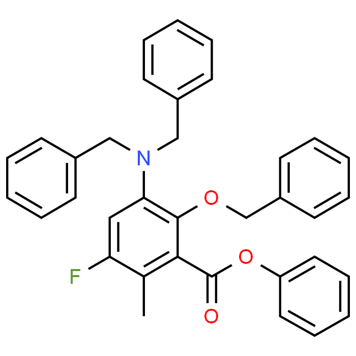 Phenyl 2-(benzyloxy)-3-(dibenzylamino)-5-fluoro-6-methylbenzoate