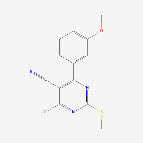 4-Chloro-6-(3-methoxyphenyl)-2-(methylthio)pyrimidine-5-carbonitrile