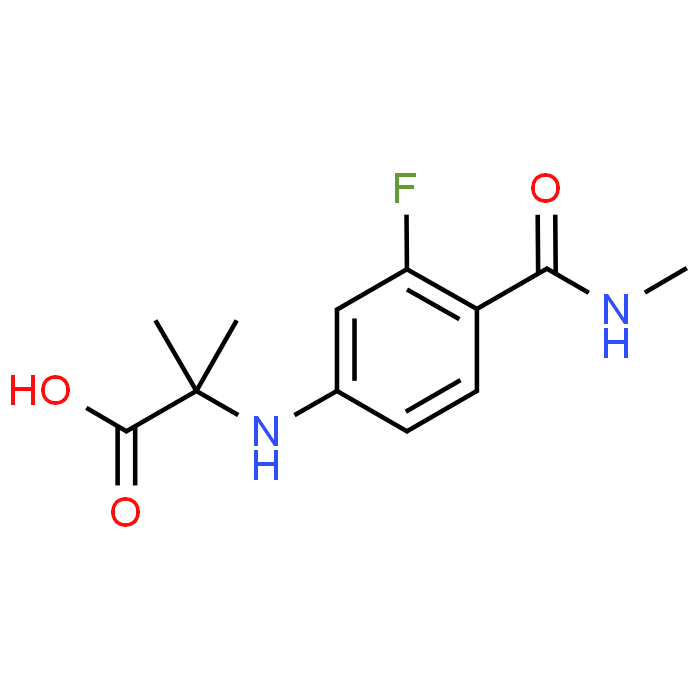 2-((3-Fluoro-4-(methylcarbamoyl)phenyl)amino)-2-methylpropanoic acid