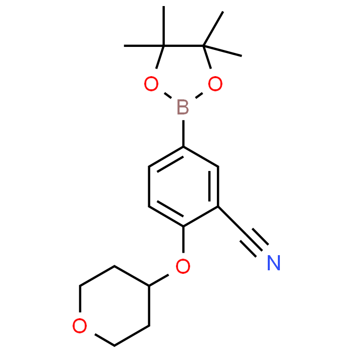 2-((Tetrahydro-2H-pyran-4-yl)oxy)-5-(4,4,5,5-tetramethyl-1,3,2-dioxaborolan-2-yl)benzonitrile