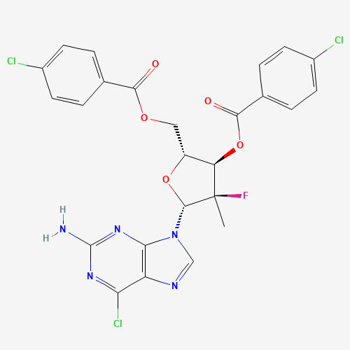 (2R,3R,4R,5R)-5-(2-Amino-6-chloro-9H-purin-9-yl)-2-(((4-chlorobenzoyl)oxy)methyl)-4-fluoro-4-methyltetrahydrofuran-3-yl 4-chlorobenzoate
