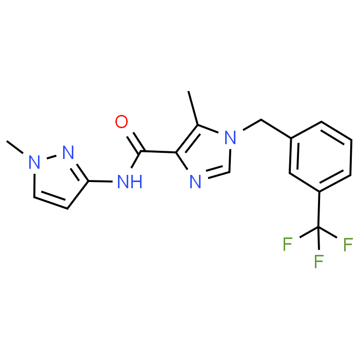 5-Methyl-N-(1-methyl-1H-pyrazol-3-yl)-1-(3-(trifluoromethyl)benzyl)-1H-imidazole-4-carboxamide