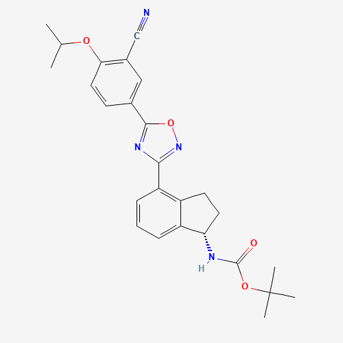 (S)-tert-Butyl (4-(5-(3-cyano-4-isopropoxyphenyl)-1,2,4-oxadiazol-3-yl)-2,3-dihydro-1H-inden-1-yl)carbamate
