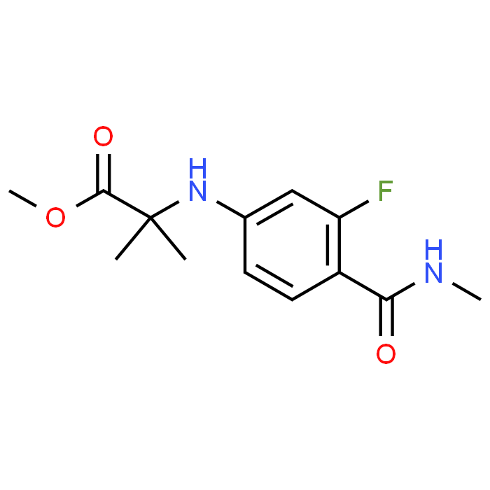 Methyl 2-((3-fluoro-4-(methylcarbamoyl)phenyl)amino)-2-methylpropanoate