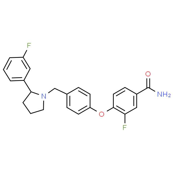 (S)-3-Fluoro-4-(4-((2-(3-fluorophenyl)pyrrolidin-1-yl)methyl)phenoxy)benzamide