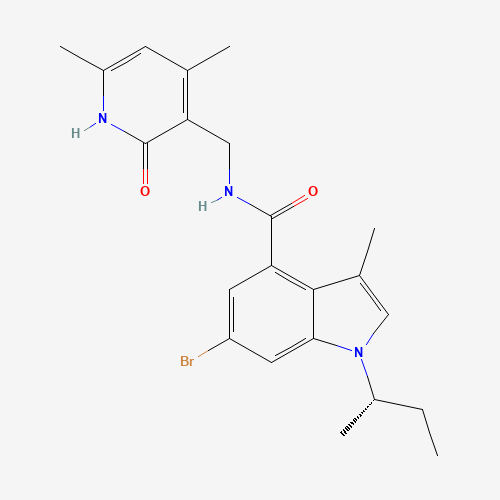 (S)-6-Bromo-1-(sec-butyl)-N-((4,6-dimethyl-2-oxo-1,2-dihydropyridin-3-yl)methyl)-3-methyl-1H-indole-4-carboxamide