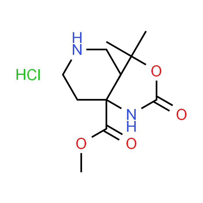 Methyl 4-((tert-butoxycarbonyl)amino)piperidine-4-carboxylate hydrochloride