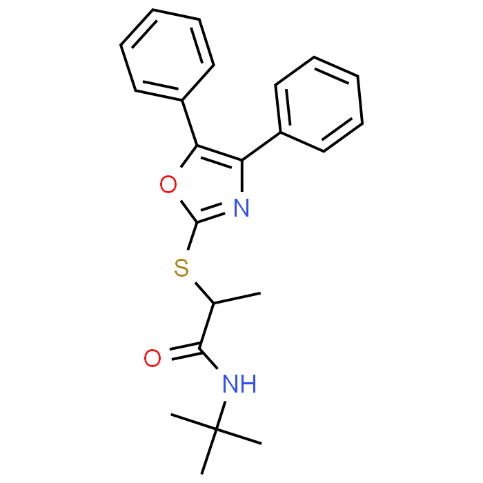 N-(tert-Butyl)-2-((4,5-diphenyloxazol-2-yl)thio)propanamide