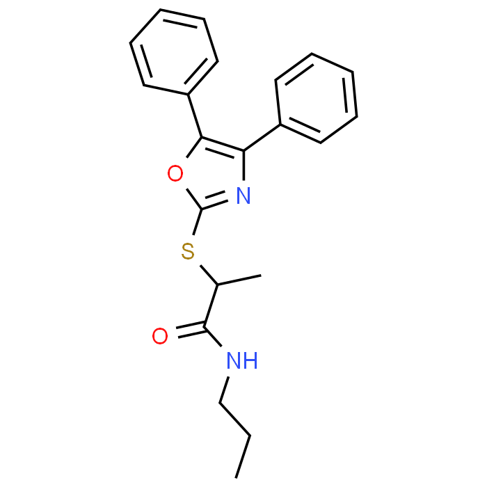 2-((4,5-Diphenyloxazol-2-yl)thio)-N-propylpropanamide