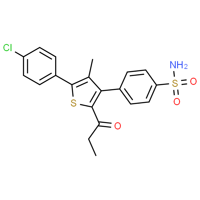 4-(5-(4-Chlorophenyl)-4-methyl-2-propionylthiophen-3-yl)benzenesulfonamide