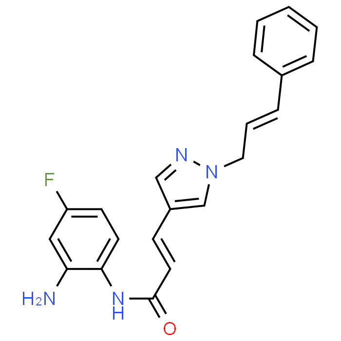 (E)-N-(2-Amino-4-fluorophenyl)-3-(1-cinnamyl-1H-pyrazol-4-yl)acrylamide