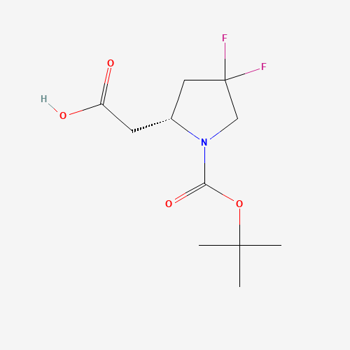 (R)-2-(1-(tert-Butoxycarbonyl)-4,4-difluoropyrrolidin-2-yl)acetic acid