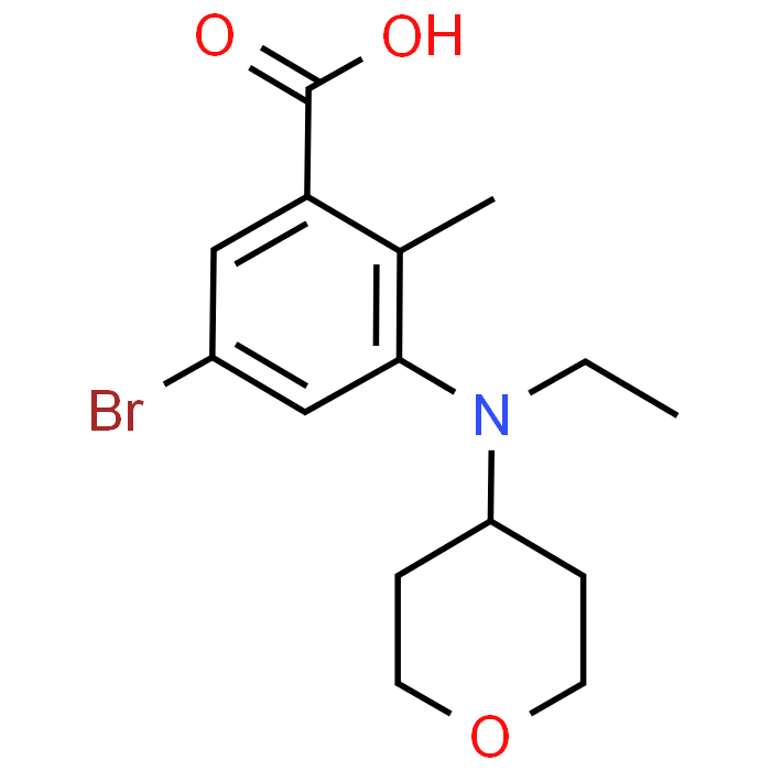 5-Bromo-3-(ethyl(tetrahydro-2H-pyran-4-yl)amino)-2-methylbenzoic acid