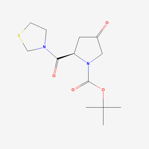 tert-Butyl (R)-4-oxo-2-(thiazolidine-3-carbonyl)pyrrolidine-1-carboxylate