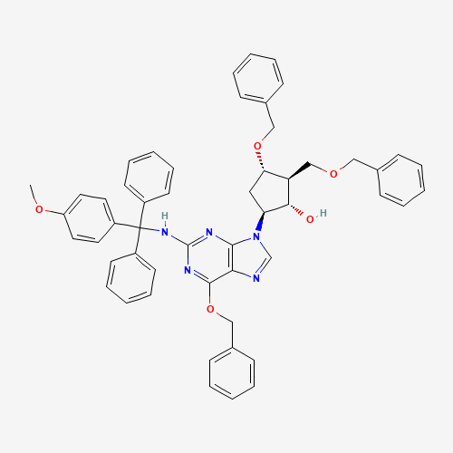 (1S,2S,3S,5S)-3-(Benzyloxy)-5-(6-(benzyloxy)-2-(((4-methoxyphenyl)diphenylmethyl)amino)-9H-purin-9-yl)-2-((benzyloxy)methyl)cyclopentanol