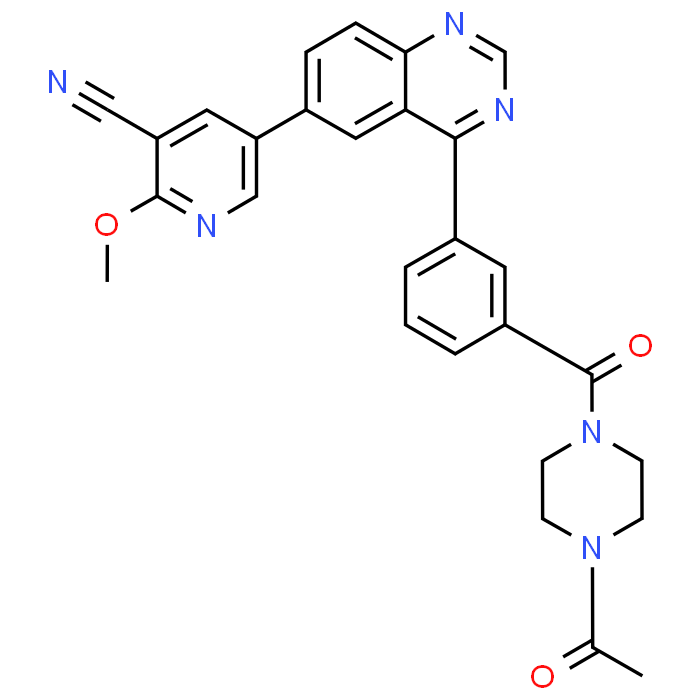 5-(4-(3-(4-Acetylpiperazine-1-carbonyl)phenyl)quinazolin-6-yl)-2-methoxynicotinonitrile