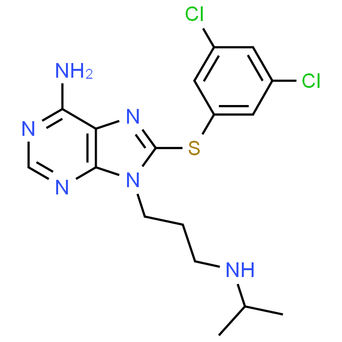 8-((3,5-Dichlorophenyl)thio)-9-(3-(isopropylamino)propyl)-9H-purin-6-amine