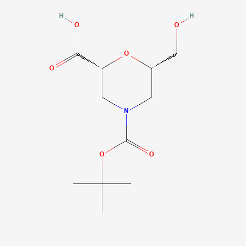 (2R,6S)-4-(tert-Butoxycarbonyl)-6-(hydroxymethyl)morpholine-2-carboxylic acid