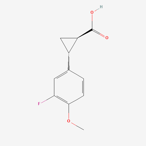 Rel-(1R,2R)-2-(3-fluoro-4-methoxyphenyl)cyclopropane-1-carboxylic acid