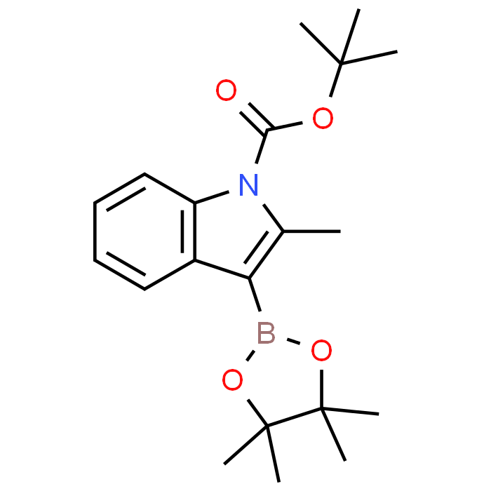 tert-Butyl 2-methyl-3-(4,4,5,5-tetramethyl-1,3,2-dioxaborolan-2-yl)-1H-indole-1-carboxylate - Achmem