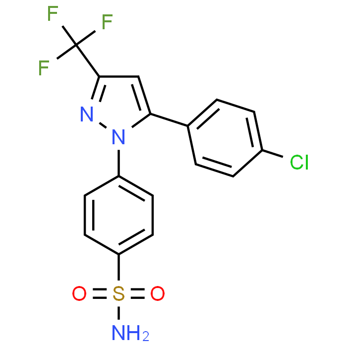 4-(5-(4-Chlorophenyl)-3-(trifluoromethyl)-1H-pyrazol-1-yl)benzenesulfonamide