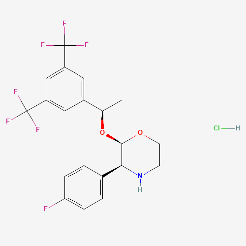 (2R,3S)-2-((R)-1-(3,5-Bis(trifluoromethyl)phenyl)ethoxy)-3-(4-fluorophenyl)morpholine hydrochloride