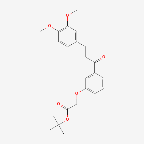 tert-Butyl 2-(3-(3-(3,4-dimethoxyphenyl)propanoyl)phenoxy)acetate