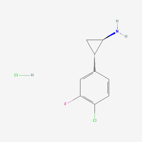 rel-(1S,2R)-2-(4-Chloro-3-fluorophenyl)cyclopropanamine hydrochloride