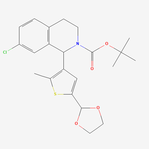 tert-Butyl 1-(5-(1,3-dioxolan-2-yl)-2-methylthiophen-3-yl)-7-chloro-3,4-dihydroisoquinoline-2(1H)-carboxylate