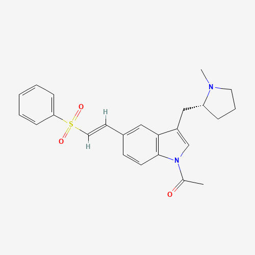 (R)-1-(3-((1-Methylpyrrolidin-2-yl)methyl)-5-(2-(phenylsulfonyl)vinyl)-1H-indol-1-yl)ethanone