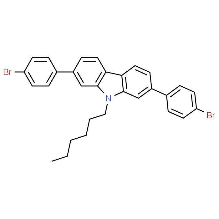 2,7-Bis(4-bromophenyl)-9-hexyl-9H-carbazole