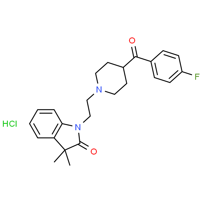 1-(2-(4-(4-Fluorobenzoyl)piperidin-1-yl)ethyl)-3,3-dimethylindolin-2-one hydrochloride